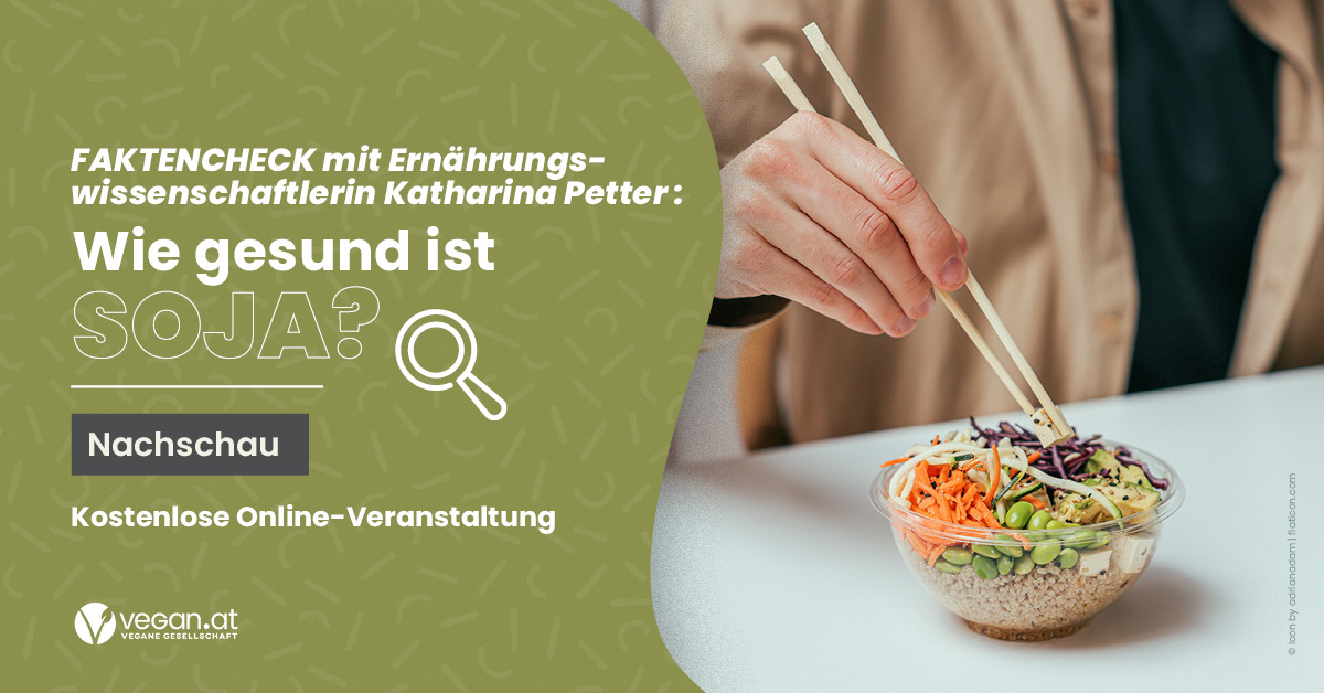 Ankündigungsbild zum Faktencheck mit Katharina Petter „Wie gesund ist Soja?“