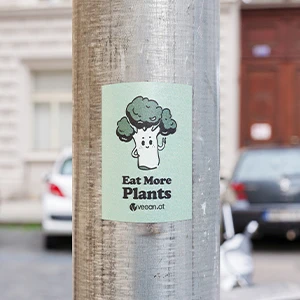 Vegan.at Sticker Eat More Plants