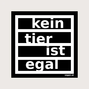 Vegan.at Sticker Kein Tier ist egal